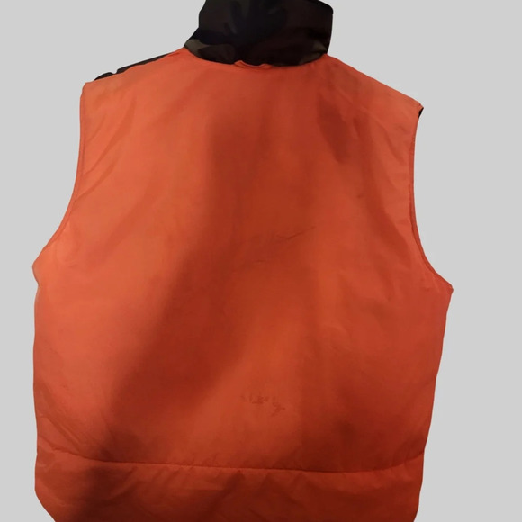 Vintage Winchester Mens L Reversible Camouflage Hunting Puffer Vest Jacket - Picture 7 of 9